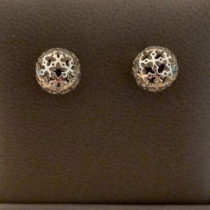Birks Muse Mesh Ball Sterling Silver Stud Earrings